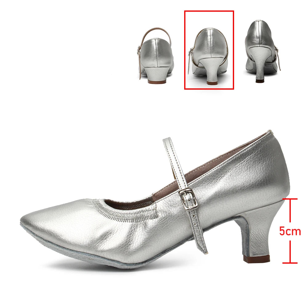 New arrival Brand Modern Dance Shoes Women Girls Dancing Shoes High Heeled Ballroom Latin Dance Shoes For Women 5CM and 7CM Heel