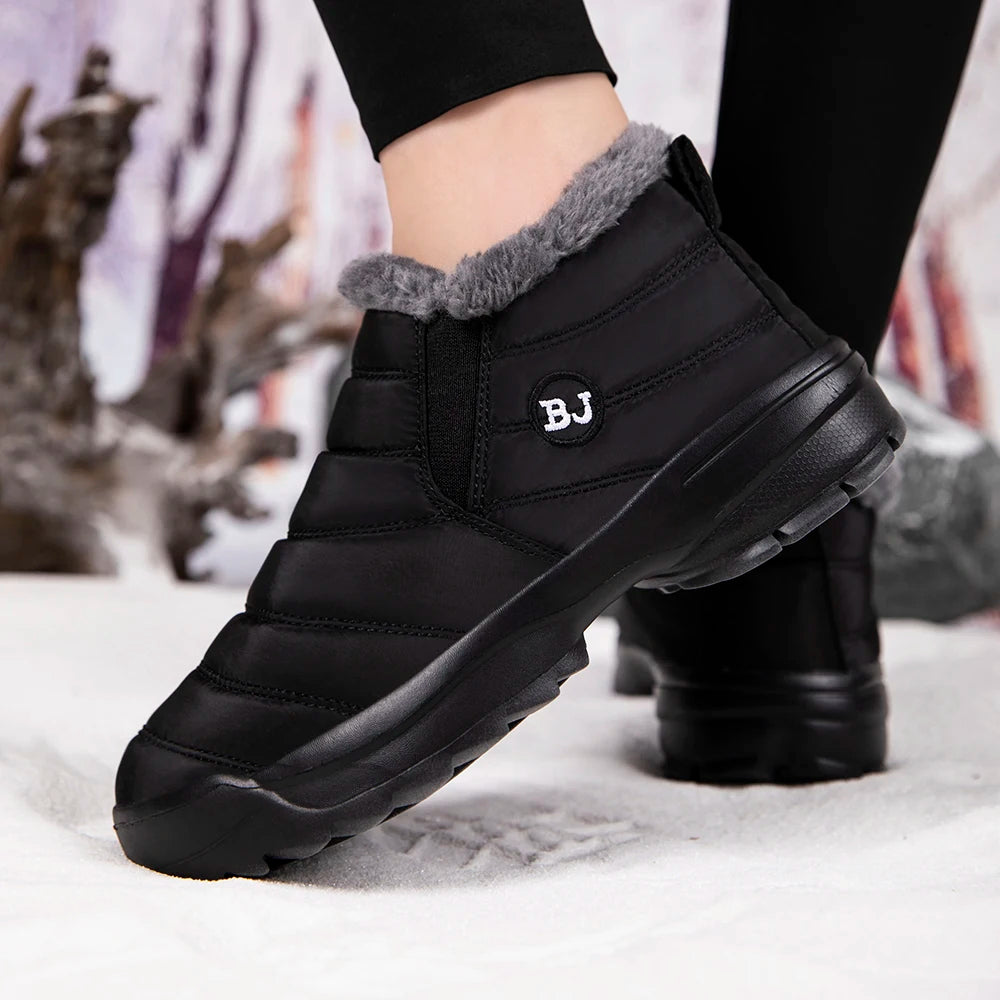 Women's Plush Thick-Soled Boots, Women's Shoes, Women's Waterproof Boots, Winter Fashion Snow Boots, Women's Boots 2025 New Model