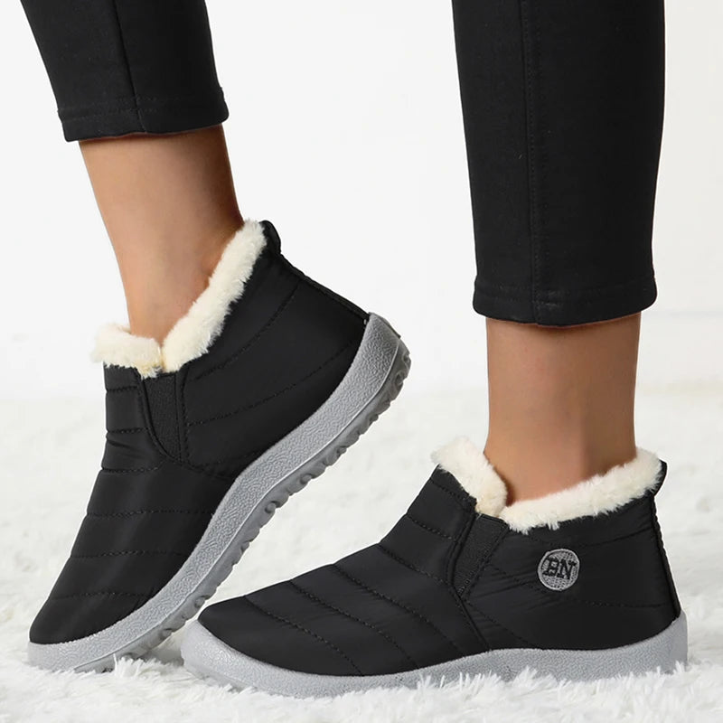 Sneaker Woman Shoes Keep Warm Slip On Snow Women's Boots Couple Sneakers 2025 Winter Sports Shoes Footwear Shoes For Women