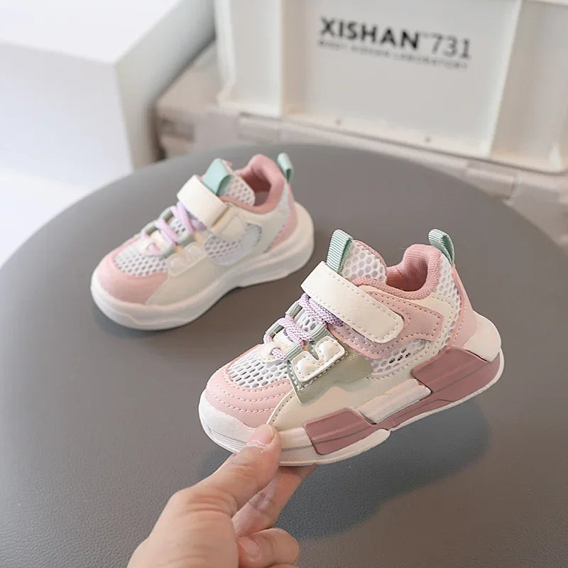 Sports Shoes Spring Flats for Boys Girls Soft Bottom Breathable Sneakers 1-6 Years Kids Outdoor Casual Shoes