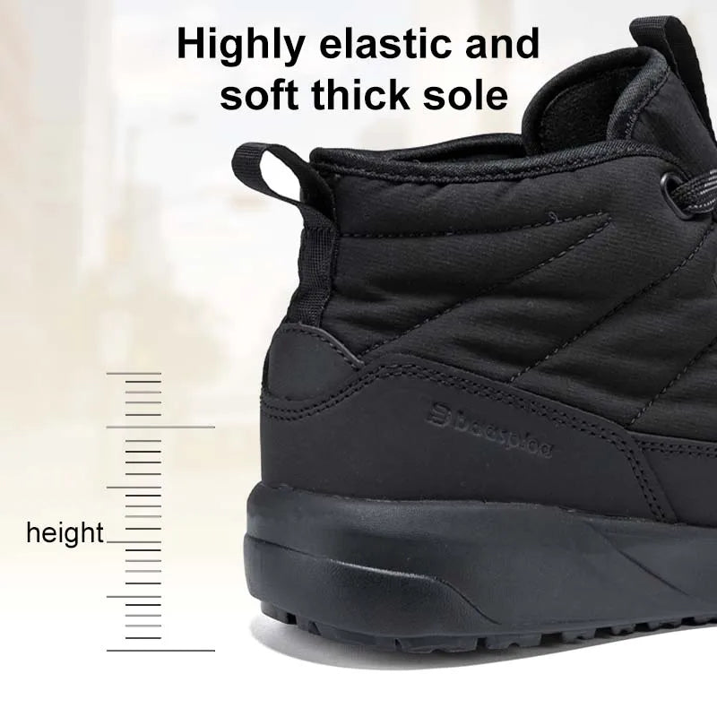 Baasploa Women Cottton Boots New Soft Warm Plush Female Winter Casual Shoes Comfort Non-Slip Resistant Ourdoor Walking Sneakers