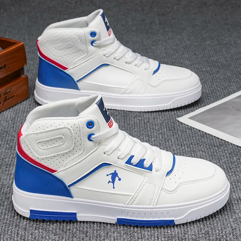 Men's High-Top Versatile Casual Sports Shoes - Comfortable Trendy Thick-Sole Outdoor Running & Skate Shoes