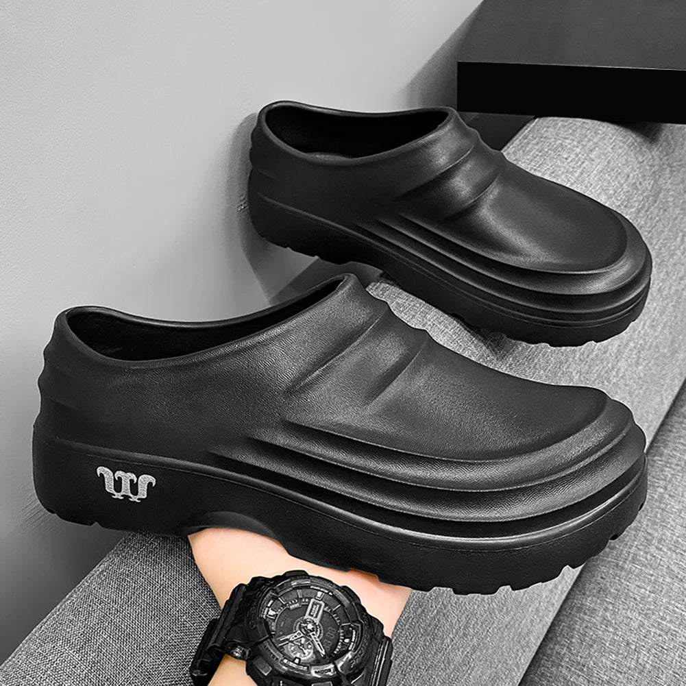 Chef Shoes Thickened Work Loafers Waterproof Warm Lined Nurse Shoes Lightweight Unisex Garden Shoes Oil Proof for Men Women