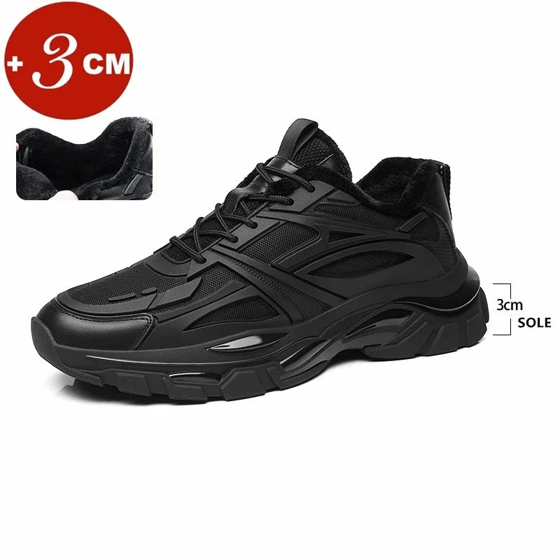 VIPOL Four Seasons Thick and height-increasing sports shoes, men's genuine leather mesh casual men's shoes, trendy shoes