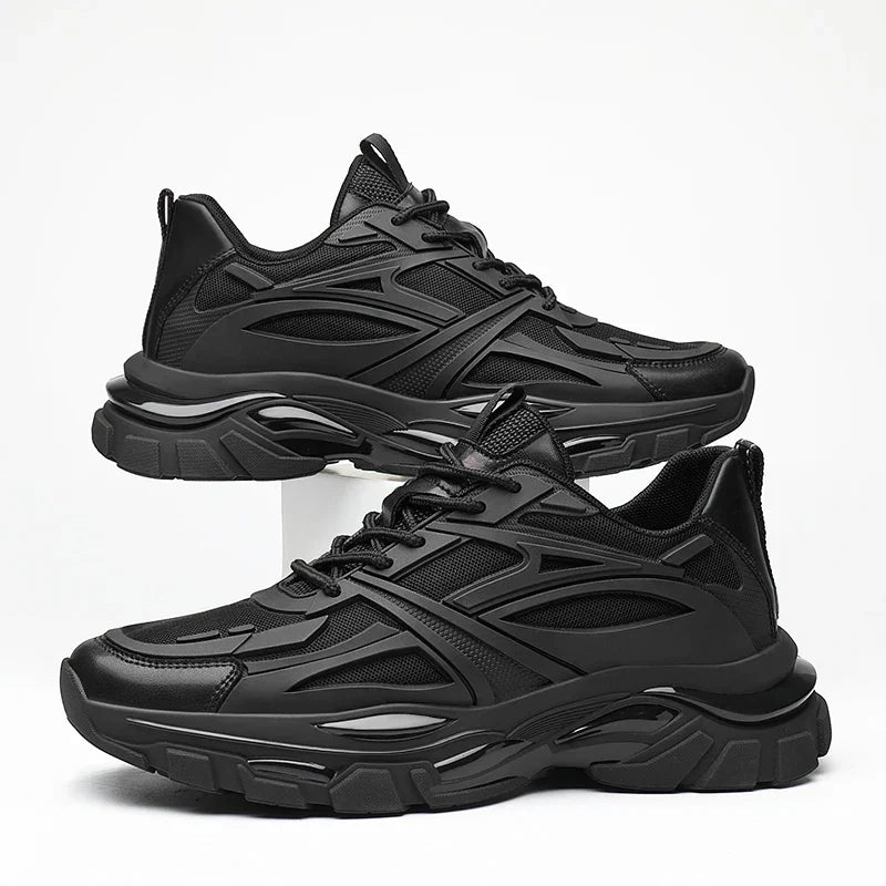 VIPOL Four Seasons Thick and height-increasing sports shoes, men's genuine leather mesh casual men's shoes, trendy shoes