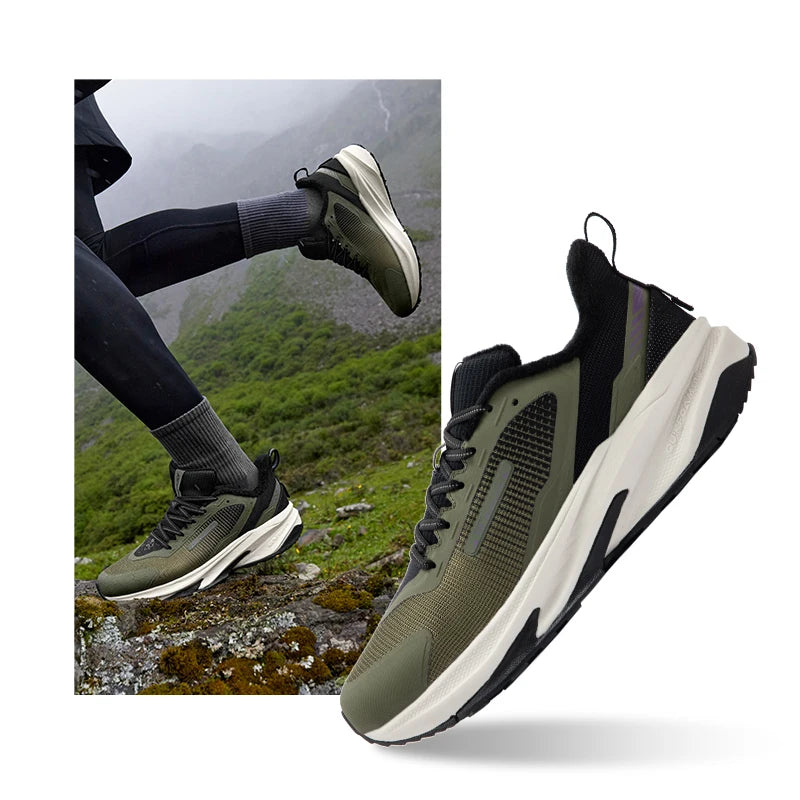 361 Degrees Thermal Series Men Running Shoes New Winter Mesh Lightweight Versatile Rebound Plush Warm Male Sneakers 672442220B