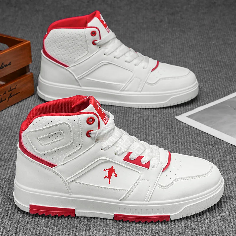 Men's High-Top Versatile Casual Sports Shoes - Comfortable Trendy Thick-Sole Outdoor Running & Skate Shoes