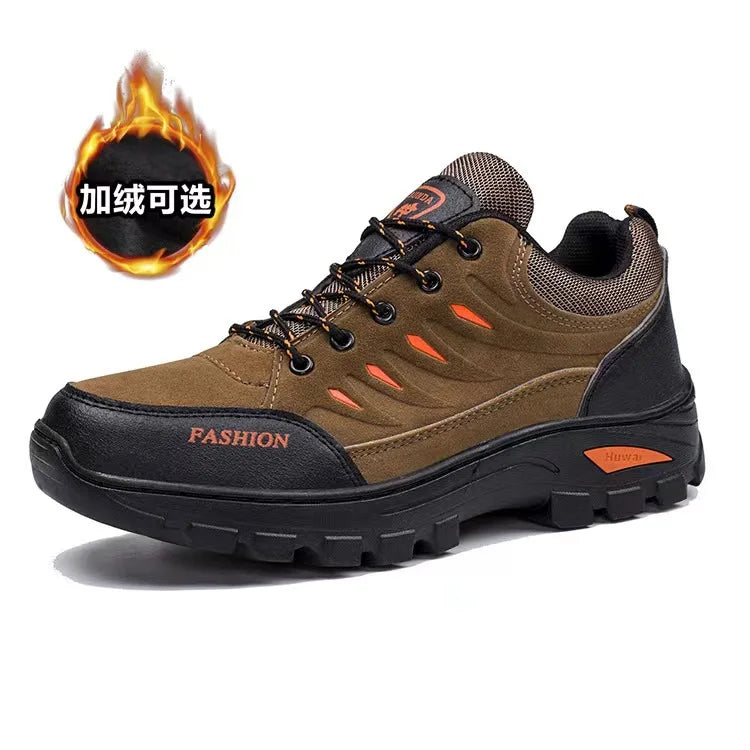 2024 New outdoor hiking shoes for tourism men's Casual warm non slip sports shoes low cut cotton shoes sneaker for men winter