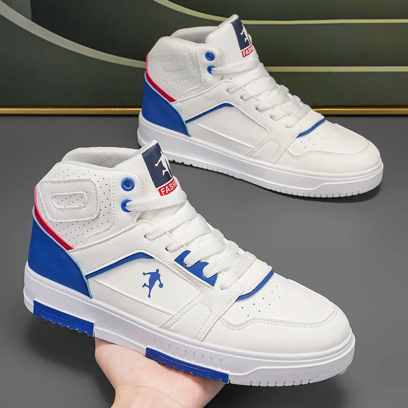 Men's High-Top Versatile Casual Sports Shoes - Comfortable Trendy Thick-Sole Outdoor Running & Skate Shoes