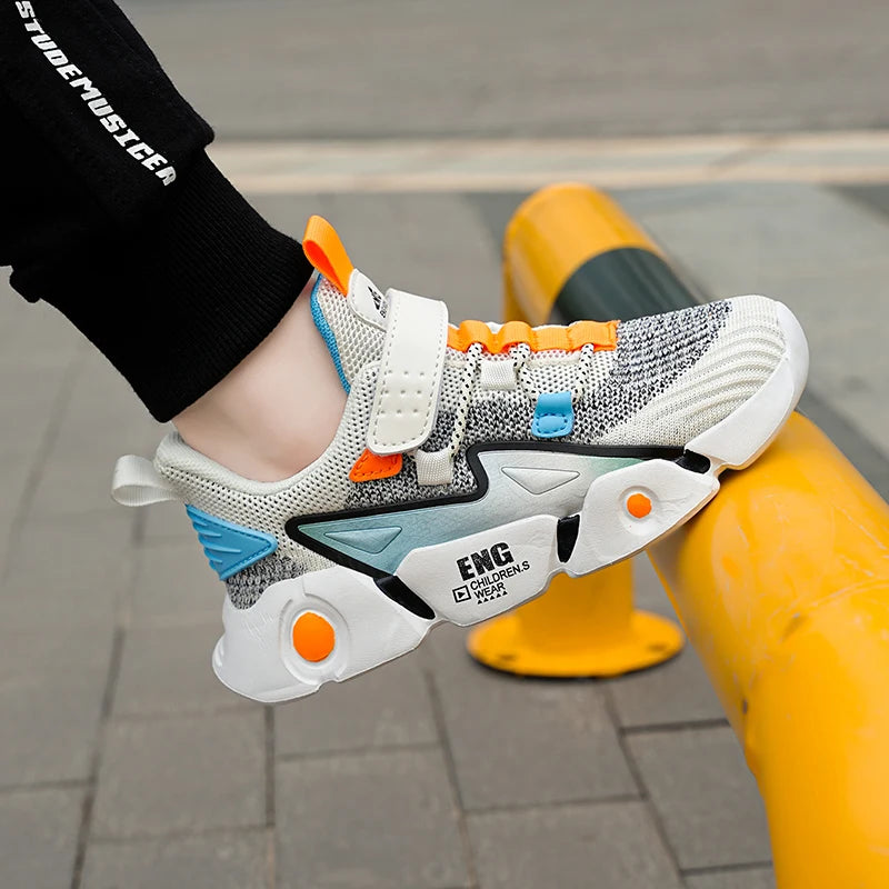 2024 New Fashionable Children's Casual Sports Shoes, Comfortable and Breathable Mesh Shoes for Students