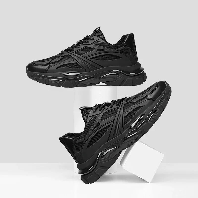 VIPOL Four Seasons Thick and height-increasing sports shoes, men's genuine leather mesh casual men's shoes, trendy shoes