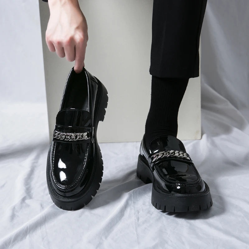 2024 classic leather men's casual leather shoes men wedding leather business men's dress pointed casual youth British style