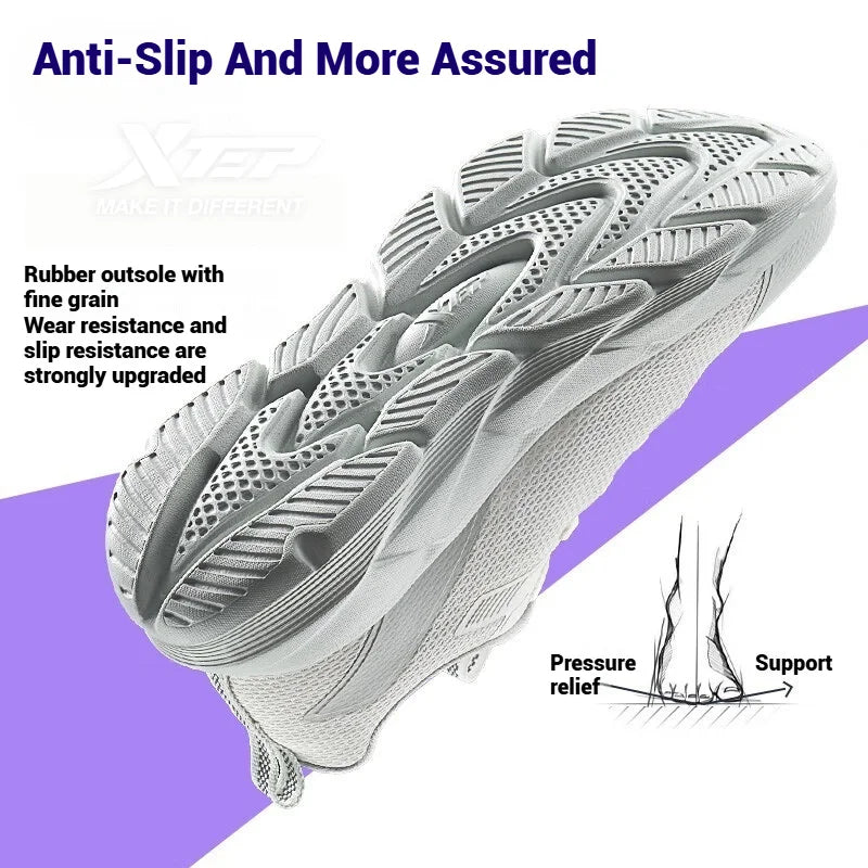 Xtep Light Joy 2 Women's Running Shoes 2025 Spring Shock-absorbing Non-slip Wear-resistant Lightweight Sport shoe 875118110015