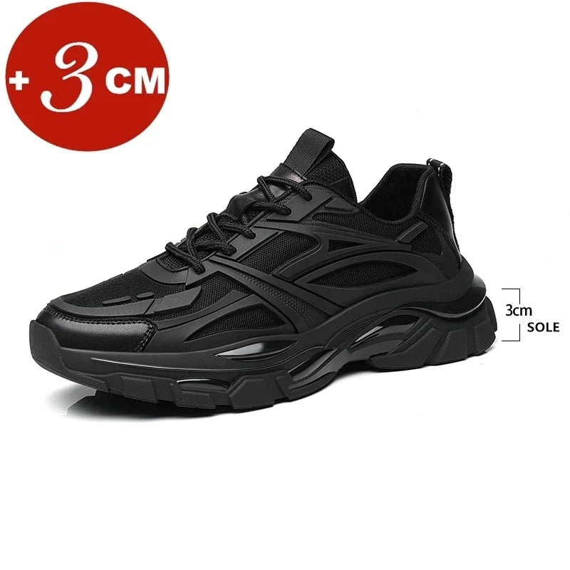 VIPOL Four Seasons Thick and height-increasing sports shoes, men's genuine leather mesh casual men's shoes, trendy shoes