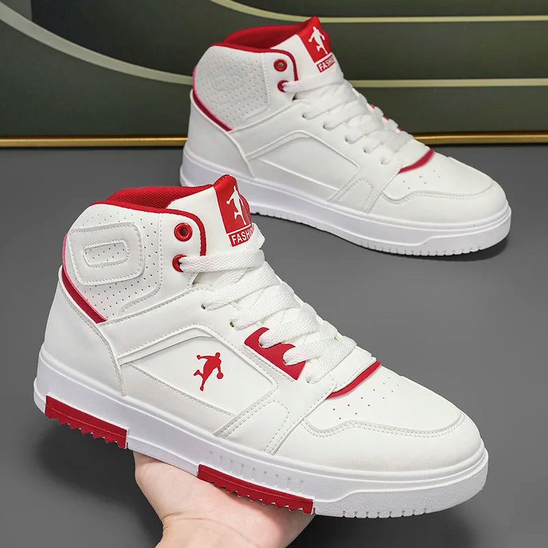 Men's High-Top Versatile Casual Sports Shoes - Comfortable Trendy Thick-Sole Outdoor Running & Skate Shoes