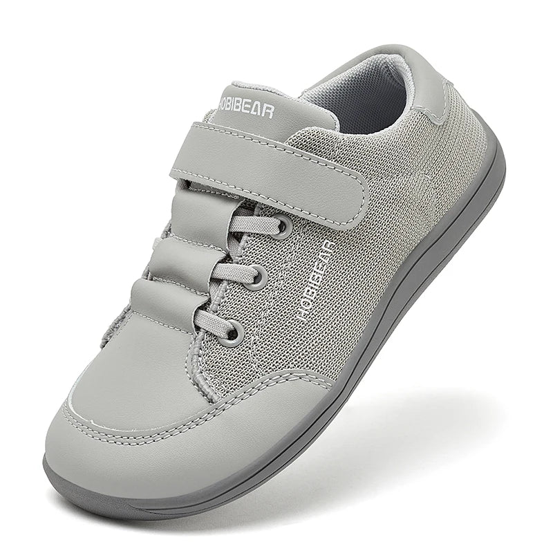 HOBIBEAR Mesh Barefoot Shoes Boys Girls Wide Toe Sneaker Zero Drop Walking Shoes(Toddler Little Big Kid)