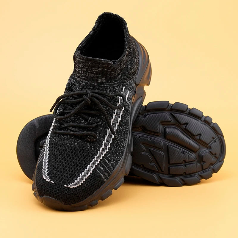 2025 New Men's Knitted Loafers Fashion Ethnic Style Casual Running Shoes Comfortable Lightweight Breathable Men's Cloth Shoes