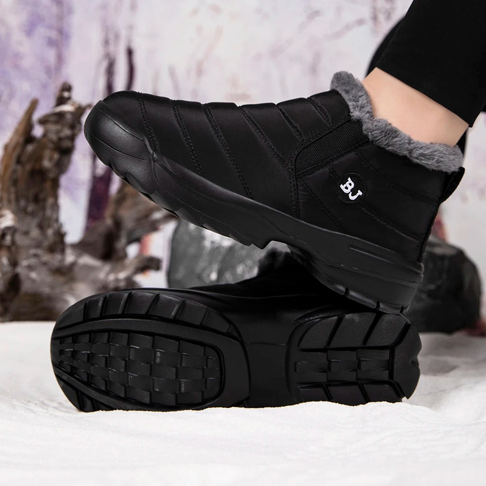 Women's Plush Thick-Soled Boots, Women's Shoes, Women's Waterproof Boots, Winter Fashion Snow Boots, Women's Boots 2025 New Model