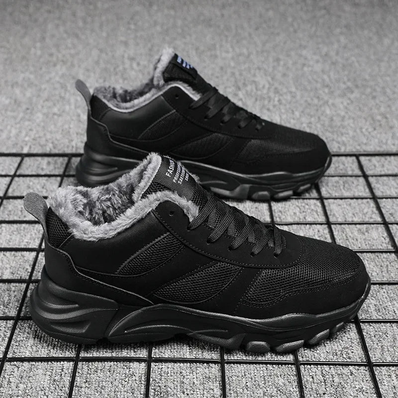 Men Shoes Sneakers Mocassin 2024 New Winter Shoes Warm Fur Lining Lightweight Casual Shoes Men Walking Footwear Male