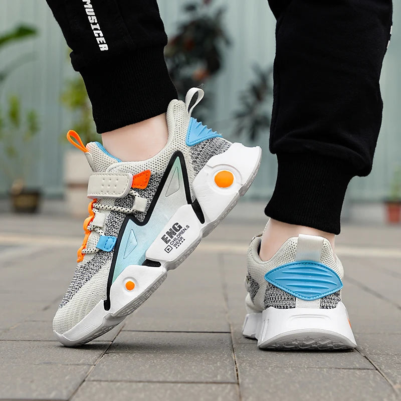 2024 New Fashionable Children's Casual Sports Shoes, Comfortable and Breathable Mesh Shoes for Students