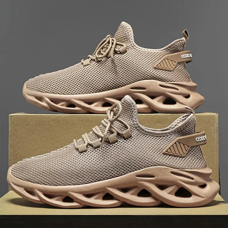 Men Sports Running Black Jogging Shoes Casual Sneakers Outdoor Breathable Mesh For Women Light Shock-absorption Black Tennis