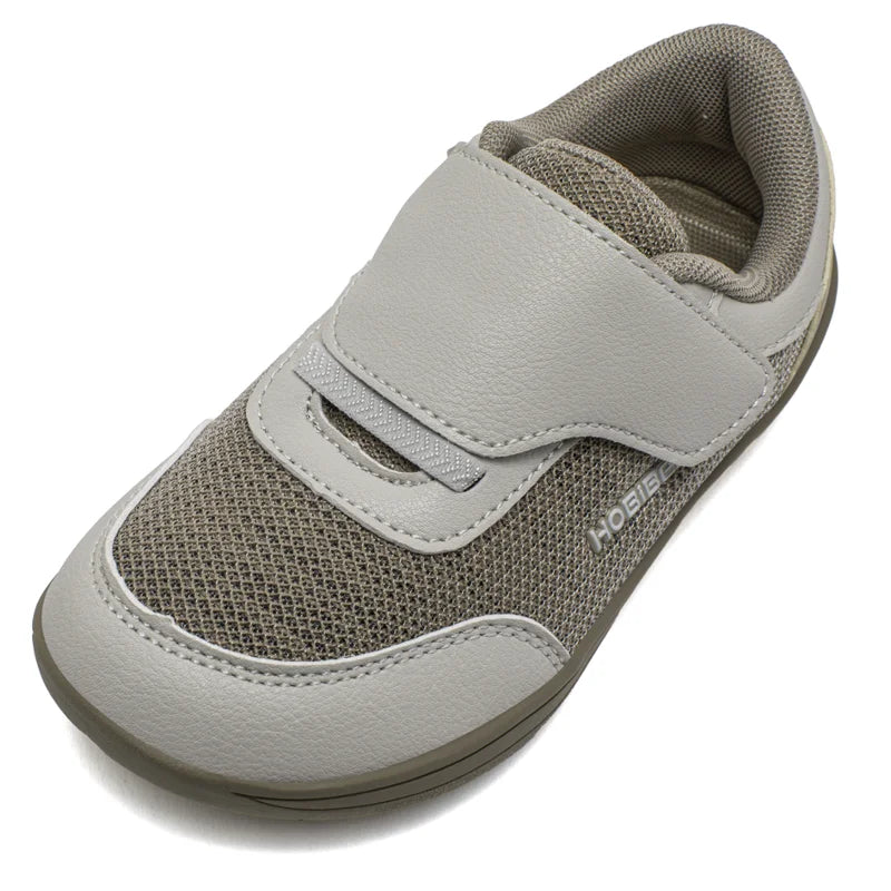 HOBIBEAR Wide Toe Barefoot Shoes Kids Minimalist Hook Loop Casual Sneakers Mesh Breathable Zero Drop Shoes