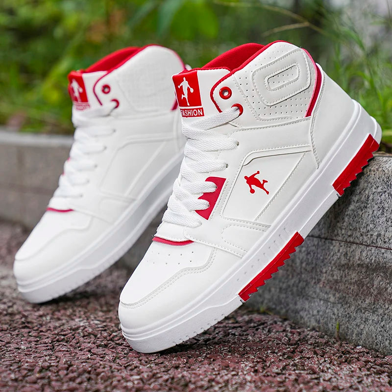 Men's High-Top Versatile Casual Sports Shoes - Comfortable Trendy Thick-Sole Outdoor Running & Skate Shoes