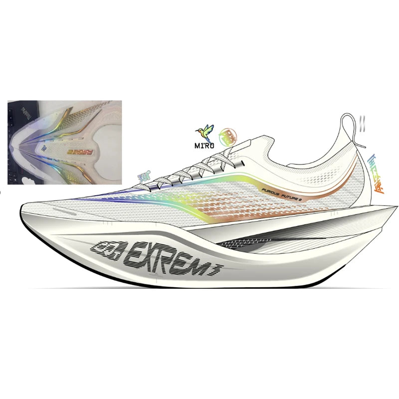 361 Degrees Furious Future 2.0 Running Shoes Marathon Plate Racing Carbon Breathable Durable Cushion Stable Sneakers 672512201