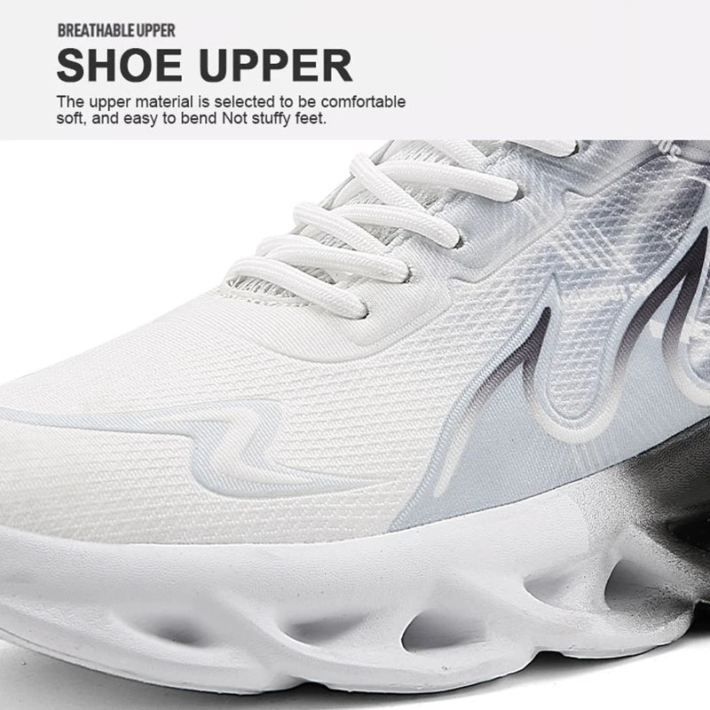 Summer Unisex Running Shoes Men Women Lightweight Mesh Breathable Comfortable Flat Soft Tennis Shoes Lace-up Sneakers Man 36-46