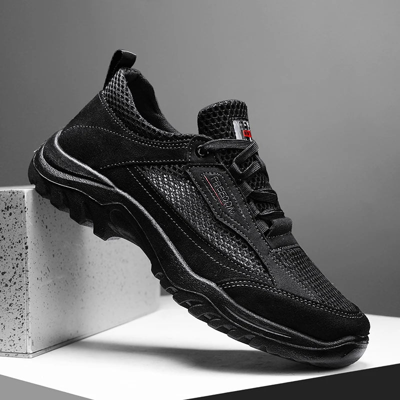 2025 New Men's Knitted Loafers Fashion Ethnic Style Casual Running Shoes Comfortable Lightweight Breathable Men's Cloth Shoes