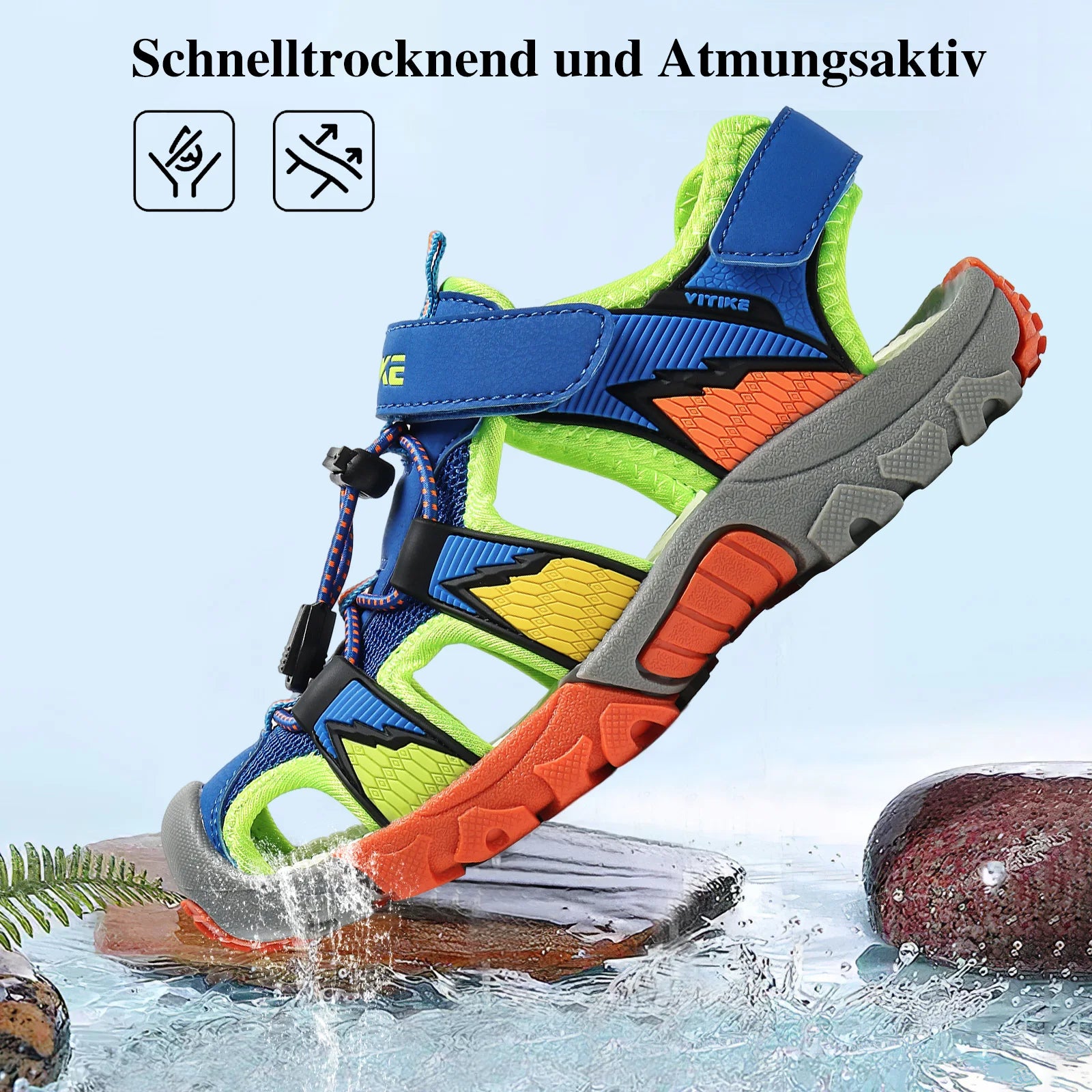 Boys Girls Sports Sandals Summer Kids Closed Toe Outdoor Sandals Athletic Water Shoes Sandals Child Pool Beach Sandals