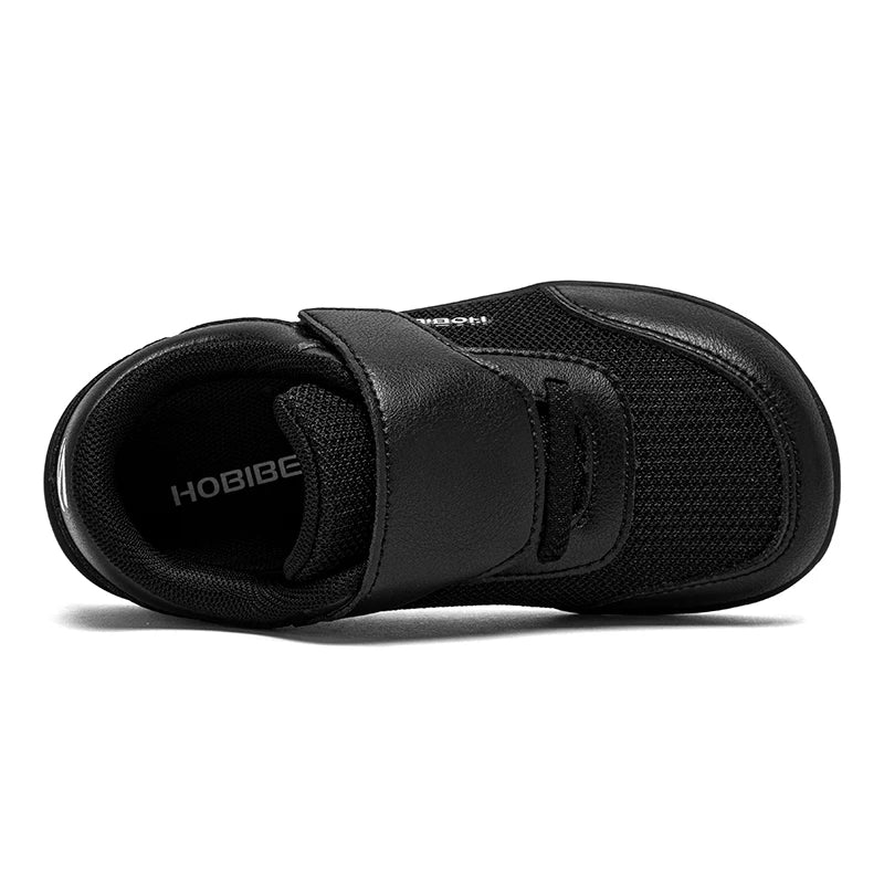 HOBIBEAR Wide Toe Barefoot Shoes Kids Minimalist Hook Loop Casual Sneakers Mesh Breathable Zero Drop Shoes